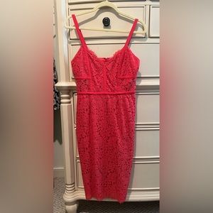 Express Coral Lace Dress